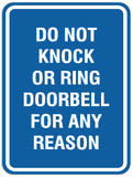 Signs ByLITA Portrait Round Do not knock or ring doorbell Sign - Laser-Engraved Lettering | Durable ABS Plastic | Vibrant Colors | Powerful Foam Tape