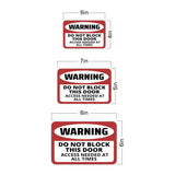 Classic Framed Plus Warning Do Not Block This Door Access Needed At All Times Wall or Door Sign | Health And Safety Office Signage