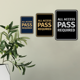 Signs ByLITA Portrait Round All Access Pass Required Door or Wall Sign Easy Installation | Directing Artists & Co-Workers | Music | Concert | Festivals