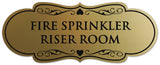 Signs ByLITA Designer Fire Sprinkler Riser Room Sign - Easy Installation | Durable Wall or Door Sign