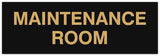 Signs ByLITA Basic Maintenance Room Sign - Laser-Engraved Lettering | Durable ABS Plastic | Vibrant Colors | Powerful Foam Tape