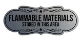 Signs ByLITA Designer Flammable Materials Stored in this Area Wall or Door Sign
