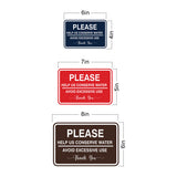 Signs ByLITA Classic Framed Please Help Us Conserve Water Avoid Excessive Use Thank You Door or Wall Sign | Eco-Friendly Home Signs