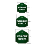 Heritage Plus Welcome Guests Wall or Door Sign | Public Spaces Signage