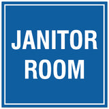 Signs ByLITA Square Janitor Room Sign - Easy Installation | Durable Material