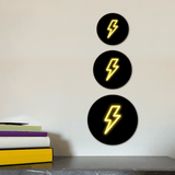 Circle Plus Lightning Neon Graphic Style Wall or Door Sign | Live Streamer Gaming Themed Decoration