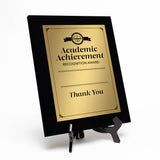 Signs ByLITA Academic Achievement Recognition Customizable Black Frame Award Wooden Plaque Award with Easel Stand