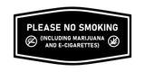 Signs ByLITA Fancy Please NO SMOKING (Including Marijuana and E-Cigarettes) Wall or Door Sign