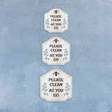 Heritage Plus Please Clean As You Go Wall or Door Sign | Public Spaces Signage