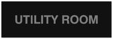 Signs ByLITA Basic Utility Room Sign - Laser-Engraved Lettering | Durable ABS Plastic | Vibrant Colors | Powerful Foam Tape
