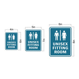 Portrait Round Plus Unisex Fitting Room Wall or Door Sign | General Public Bathroom Signage