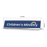 Church Office Staff Role Desk Signs 2 x 10" Plastic Desk Sign