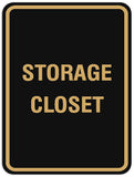 Signs ByLITA Portrait Round Storage Closet Sign - Laser-Engraved Lettering | Durable ABS Plastic | Vibrant Colors | Powerful Foam Tape