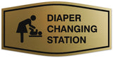 Signs ByLITA Fancy Diaper changing station Sign - Laser-Engraved Lettering | Durable ABS Plastic | Vibrant Colors | Powerful Foam Tape Wall or Door Sign