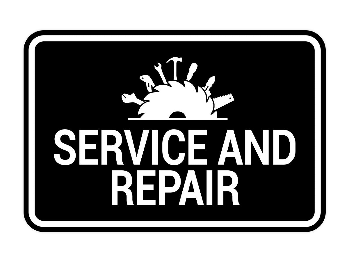 Signs ByLITA Classic Framed Service and Repair Wall or Door Sign