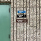 Signs ByLITA Standard Domestic Waste Door or Wall Sign Durable ABS Plastic | Laser Engraved | Easy Installation | Elegant Design
