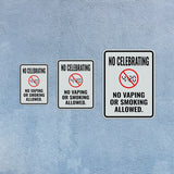 Portrait Round Plus No Celebrating No Vaping Or Smoking Allowed. Wall or Door Sign | Funny Office Décor