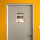 Standard Plus Hippies Use Side Door Door or Wall Sign | Funny Wall Decor For Bar