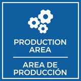 Signs ByLITA Square Production Area Door or Wall Sign | Spanish Bilingual Warehouse and Factory Sign
