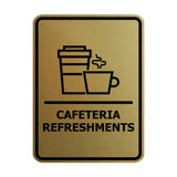 Signs ByLITA Portrait Round Cafeteria Refreshments Door or Wall Sign Easy Installation | Directing Artists & Co-Workers | Music | Concert | Festivals