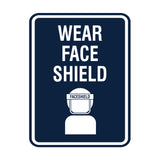 Signs ByLITA Portrait Round Wear Face Shield Wall or Door Sign