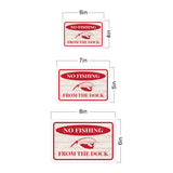 Classic Framed Plus No Fishing From The Dock Wall or Door Sign | Marina Quayside Signage