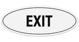 Signs ByLITA Oval Exit Sign - Laser-Engraved Lettering | Durable ABS Plastic | Vibrant Colors | Powerful Foam Tape