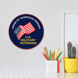 Circle Plus Home of American Heroes: U.S. Military Veterans Door or Wall Sign Honor Veterans with Military Signs | US Pride | Veteran Gratitude and Discount Signs