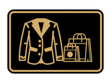 Signs ByLITA Classic Framed Coat and Bags Check Graphic Wall or Door Sign