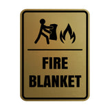 Signs ByLITA Portrait Round Fire Blanket Door or Wall Sign Easy Installation | Health And Safety | Building And Danger Signs