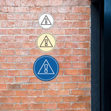 Signs ByLITA Circle General Warning Graphic Door or Wall Sign | Easy Installation | Durable Construction | Promote Health And Safety | Caution Warning Sign for Home, Business and Office Spaces