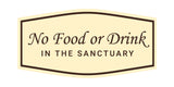 Fancy No Food Or Drink In The Sanctuary Wall or Door Sign