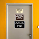 Signs ByLITA Classic Framed Please Use Water Wisely Report All Leaks Door or Wall Sign | Eco-Friendly Home Signs