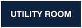 Signs ByLITA Basic Utility Room Sign - Laser-Engraved Lettering | Durable ABS Plastic | Vibrant Colors | Powerful Foam Tape