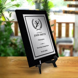 Shooting Customizable Black Frame Wooden Award Plaque | Easel Mount Option | Achievement and Recognition Personalizable Plaques