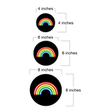 Circle Plus Rainbow Neon Graphic Style Wall or Door Sign | Live Streamer Gaming Themed Decoration