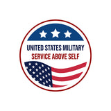 Circle Plus United States Military: Service Above Self Door or Wall Sign Honor Veterans with Military Signs | US Pride | Veteran Gratitude and Discount Signs