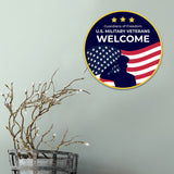 Circle Plus Guardians of Freedom: U.S. Military Veterans Welcome Door or Wall Sign Honor Veterans with Military Signs | US Pride | Veteran Gratitude and Discount Signs