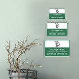 Classic Framed Plus Delivery Bay Wall or Door Sign | Bilingual Spanish and English Workplace Warehouse Signage