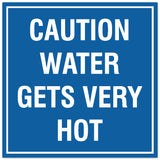 Signs ByLITA Square Caution Water Gets Very Hot Sign - Easy Installation | Durable Material