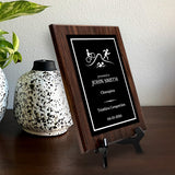 Triathlon Customizable Wooden Award Plaque | Easel Mount Option | Achievement and Recognition Personalizable Plaques