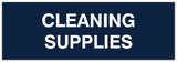 Signs ByLITA Basic Cleaning Supplies Sign - Laser-Engraved Lettering | Durable ABS Plastic | Vibrant Colors | Powerful Foam Tape