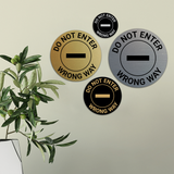 Signs ByLITA Circle Do Not Enter, Wrong Way Wall or Door Sign