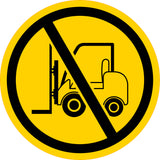 Circle Plus No Forklifts Allowed Wall or Door Sign | Easy Installation | Health & Safety Signage