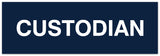 Signs ByLITA Basic Custodian Sign | Easy Installation | Durable Wall or Door Sign