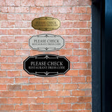 Signs ByLITA Victorian Please Check Restaurant Dress Code Wall or Door Sign