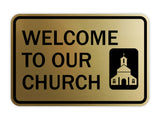 Classic Framed Welcome to Our Church Wall or Door Sign