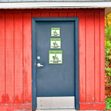 Square Plus Attention All Deliveries in Rear Wall or Door Sign | Health & Safety Warehouse Business Signage