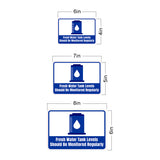Classic Framed Plus Fresh Water Tank Levels Should Be Monitored Regularly Wall or Door Sign | RV Accessories