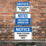 Classic Framed Plus Custom Notice Wall or Door Sign | Customizable Warning Sign For Homes and Businesses | Health and Safety Signage